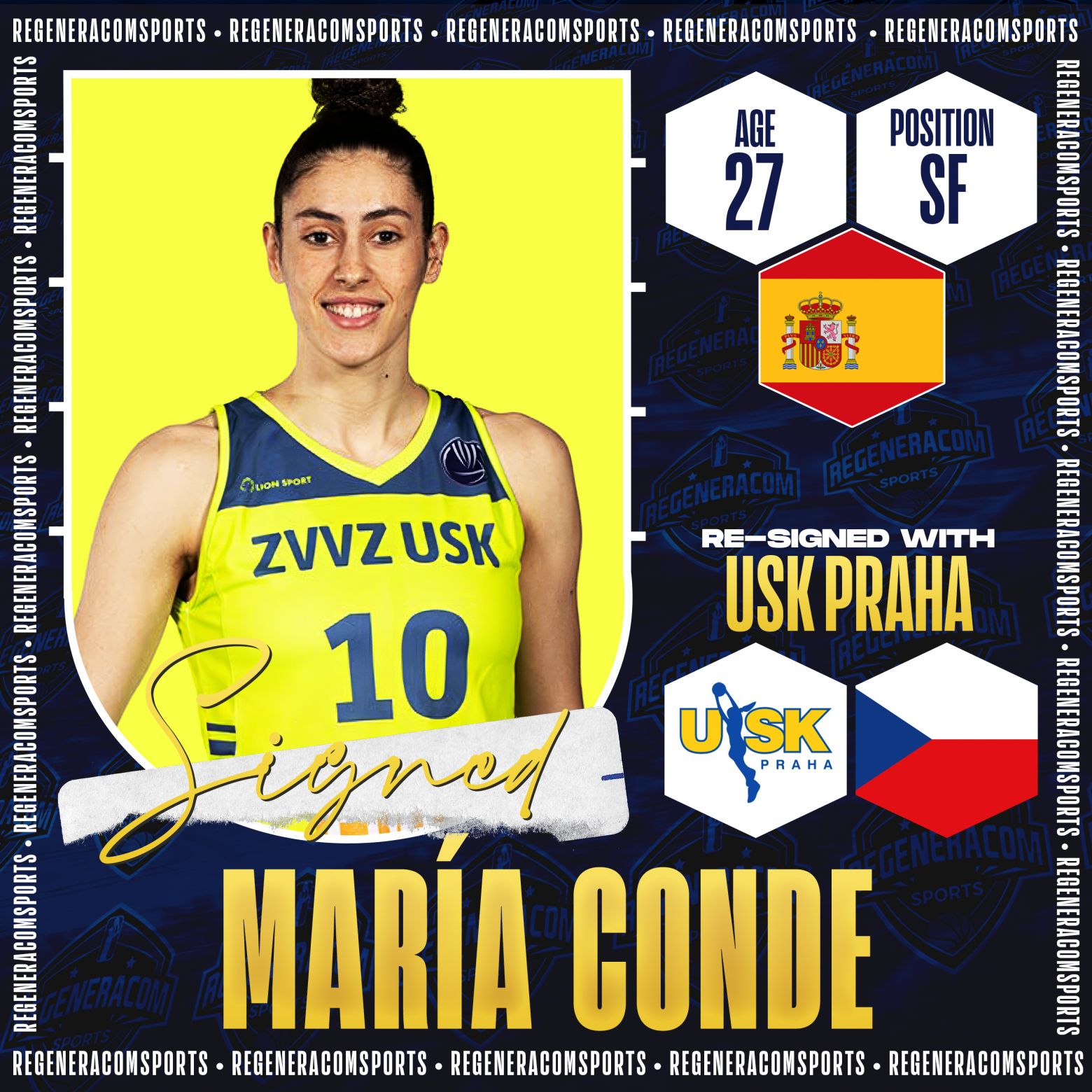 María Conde will continue in USK Praha during the 2024/25 season