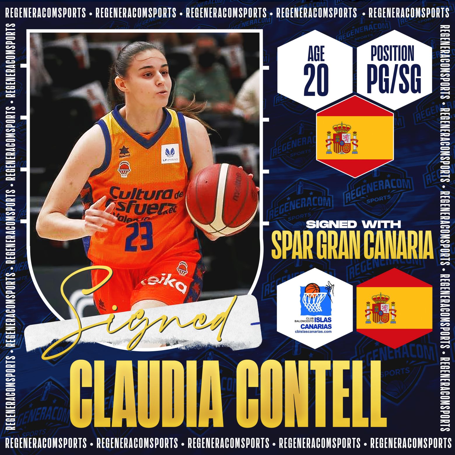 Claudia Contell ha firmado con SPAR Gran Canaria para la temporada 2024/25