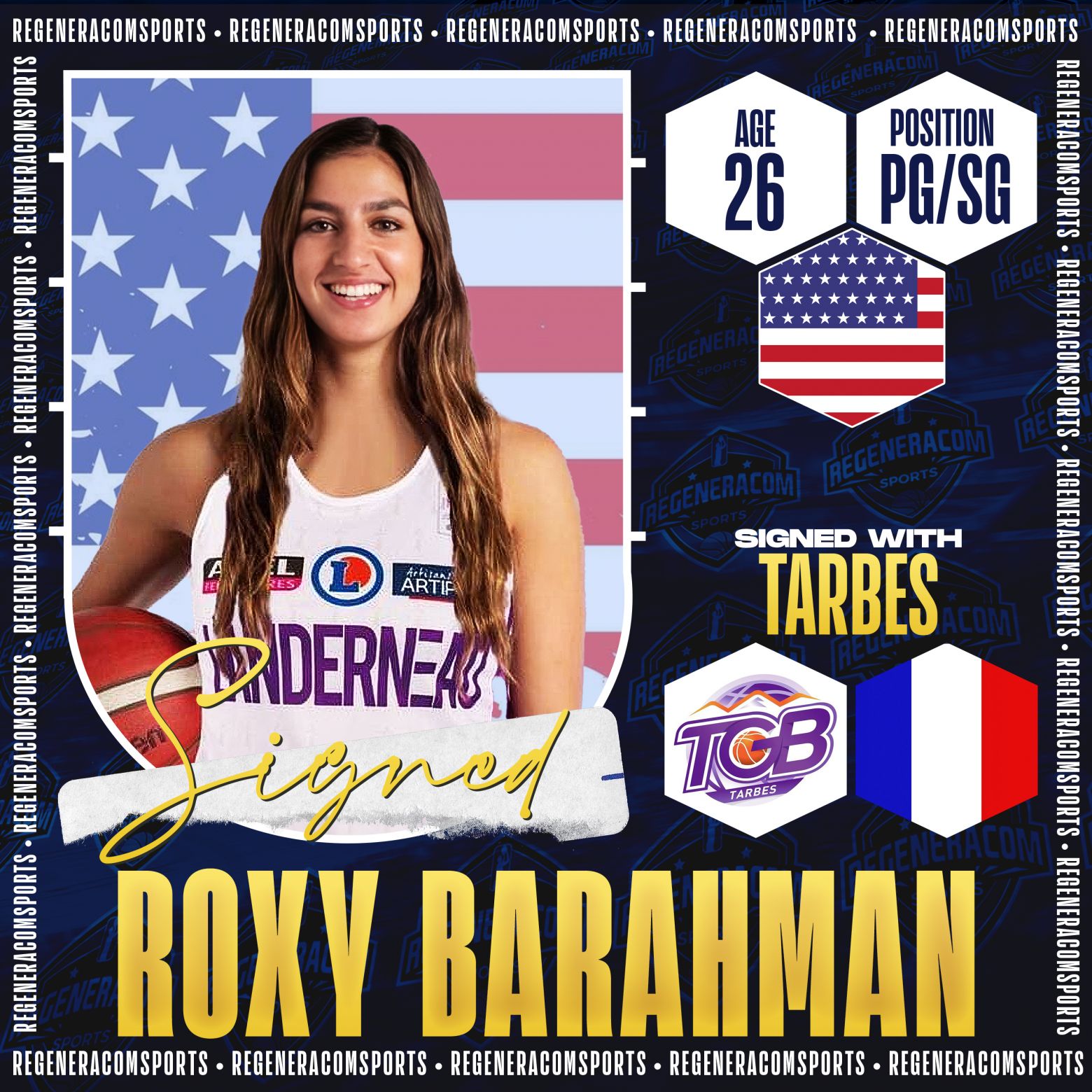 Roxy Barahman ha firmado en Francia con Tarbes para la temporada 2024/25