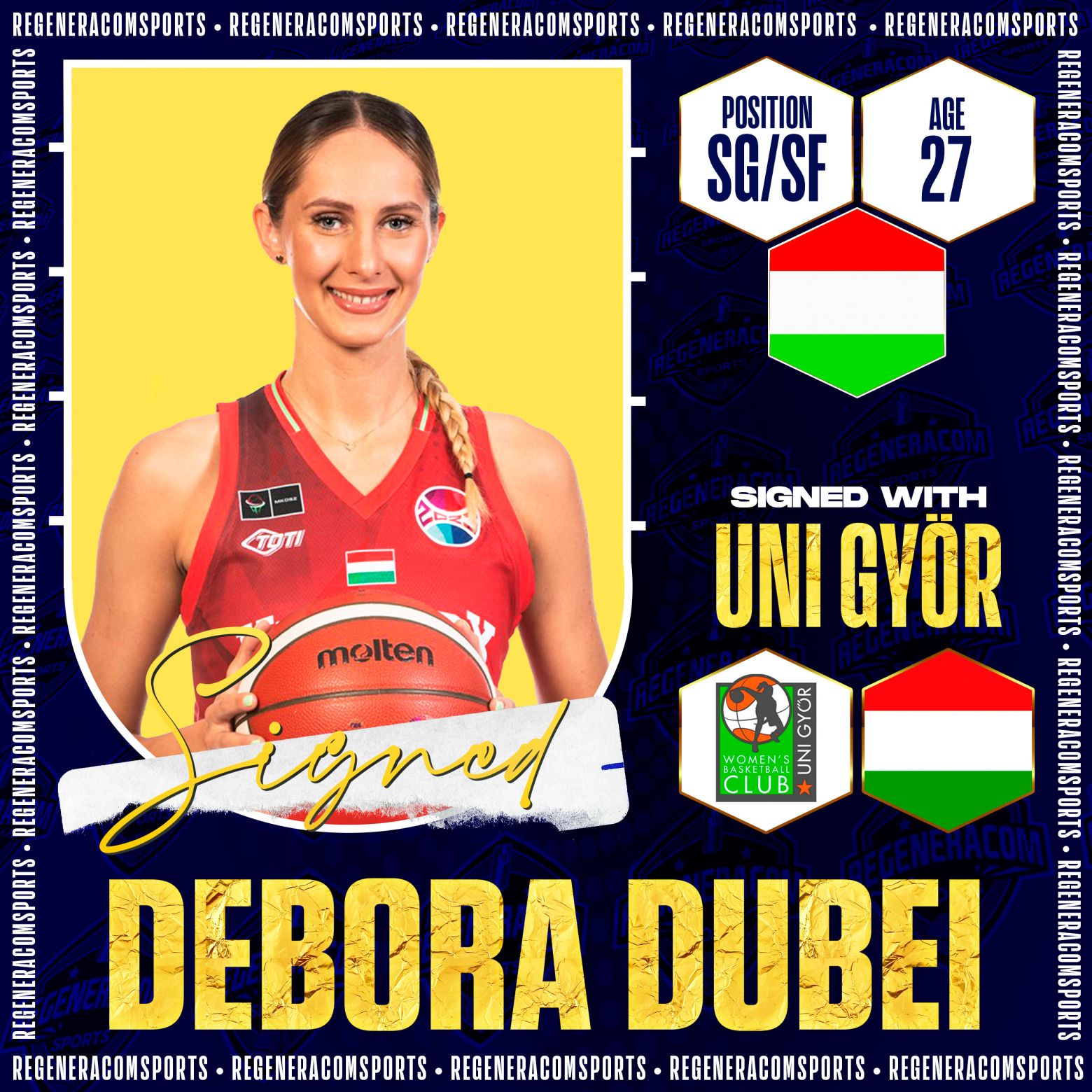 Debora Dubei has re-signed with Uni Györ for the 2024/25 season