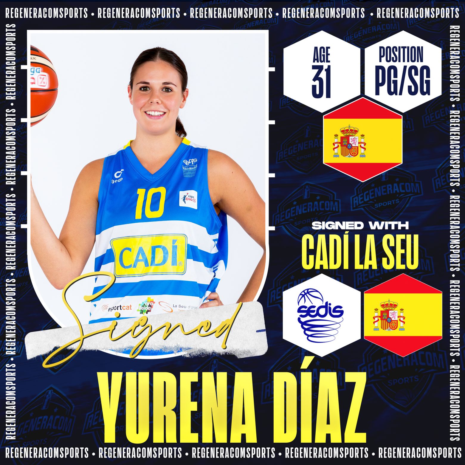 Yurena Díaz has signed with Sedis Cadí until the end of the 2024/25 season