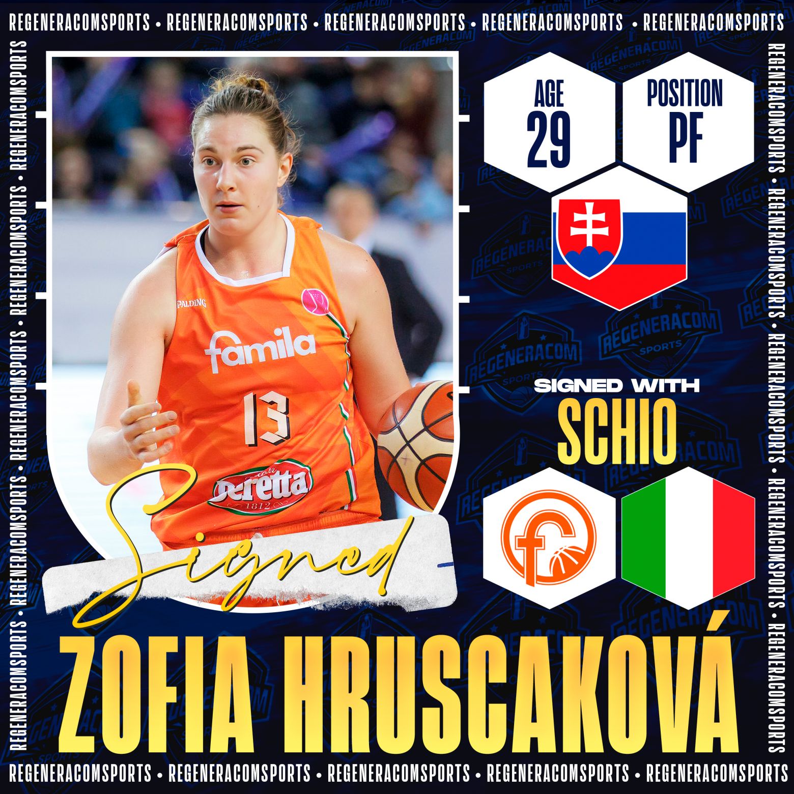 Zofia Hruscakova has signed with Schio