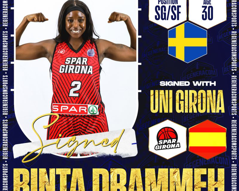 BINTA DRAMMEH ha renovado con el Uni Girona para las temporadas 2022/23 y 2023/24