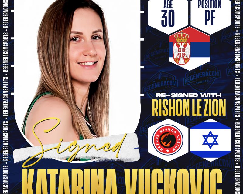 Katarina Vuckovic has re-signed with Rishon LeZion for the 2024/25 season